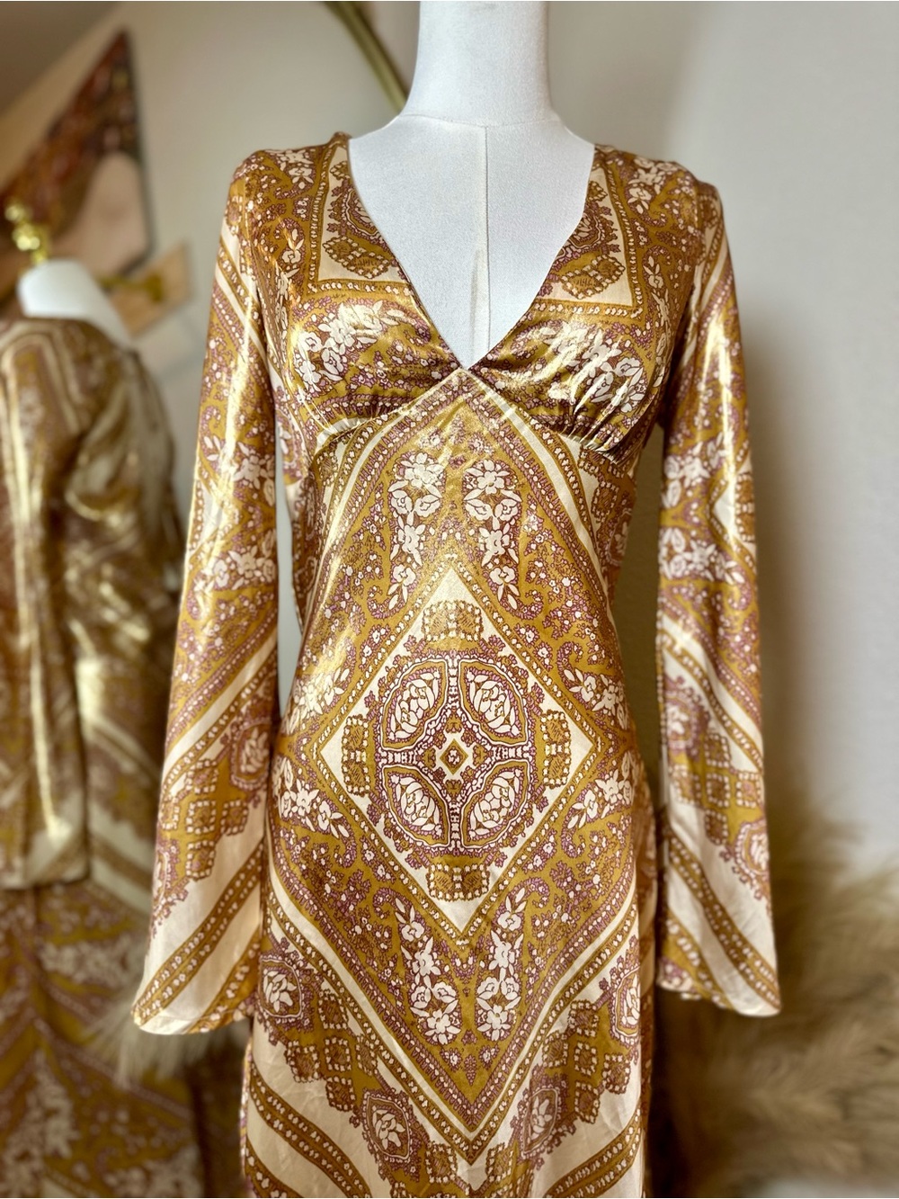 Free People Light Scarf Midi Dress - Picture 3 of 4